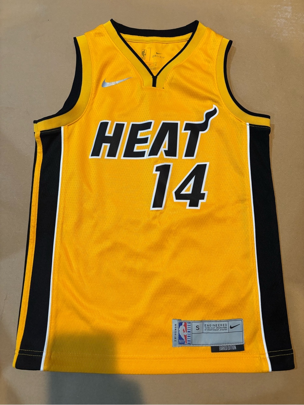 Nike HEAT yellow and blue  #14 Basketball Jersey